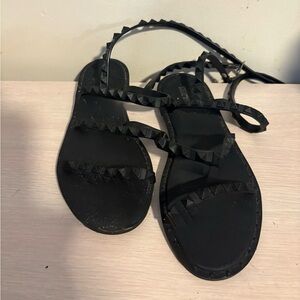 Stylish Black Studded Sandals